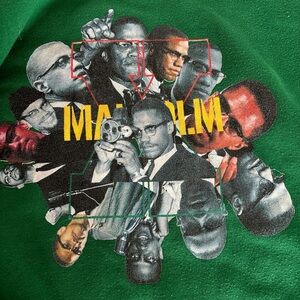 Green Malcolm X hoodie